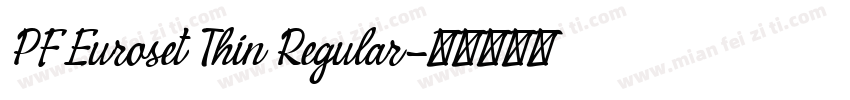 PF Euroset Thin Regular字体转换